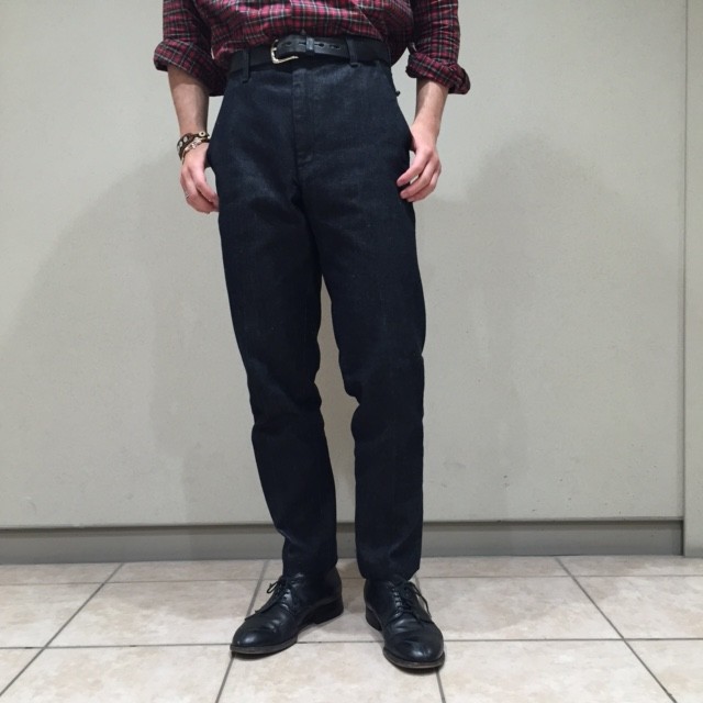 美品の通販 ANATOMICA 黒サテン別注トリムフィットパンツ size30