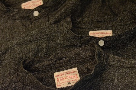 BONCOURA / BAND COLLAR SHIRTS “BLACK CHAMBRAY” | ARCH STELLAR PLACE