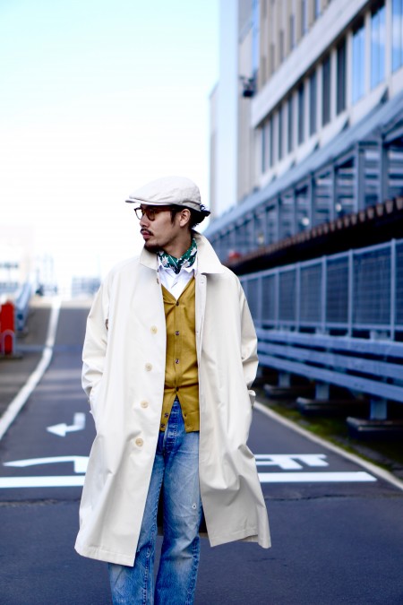 ANATOMICA / SINGLE RAGLAN COAT Ⅰ “OYSTER” | ARCH STELLAR PLACE