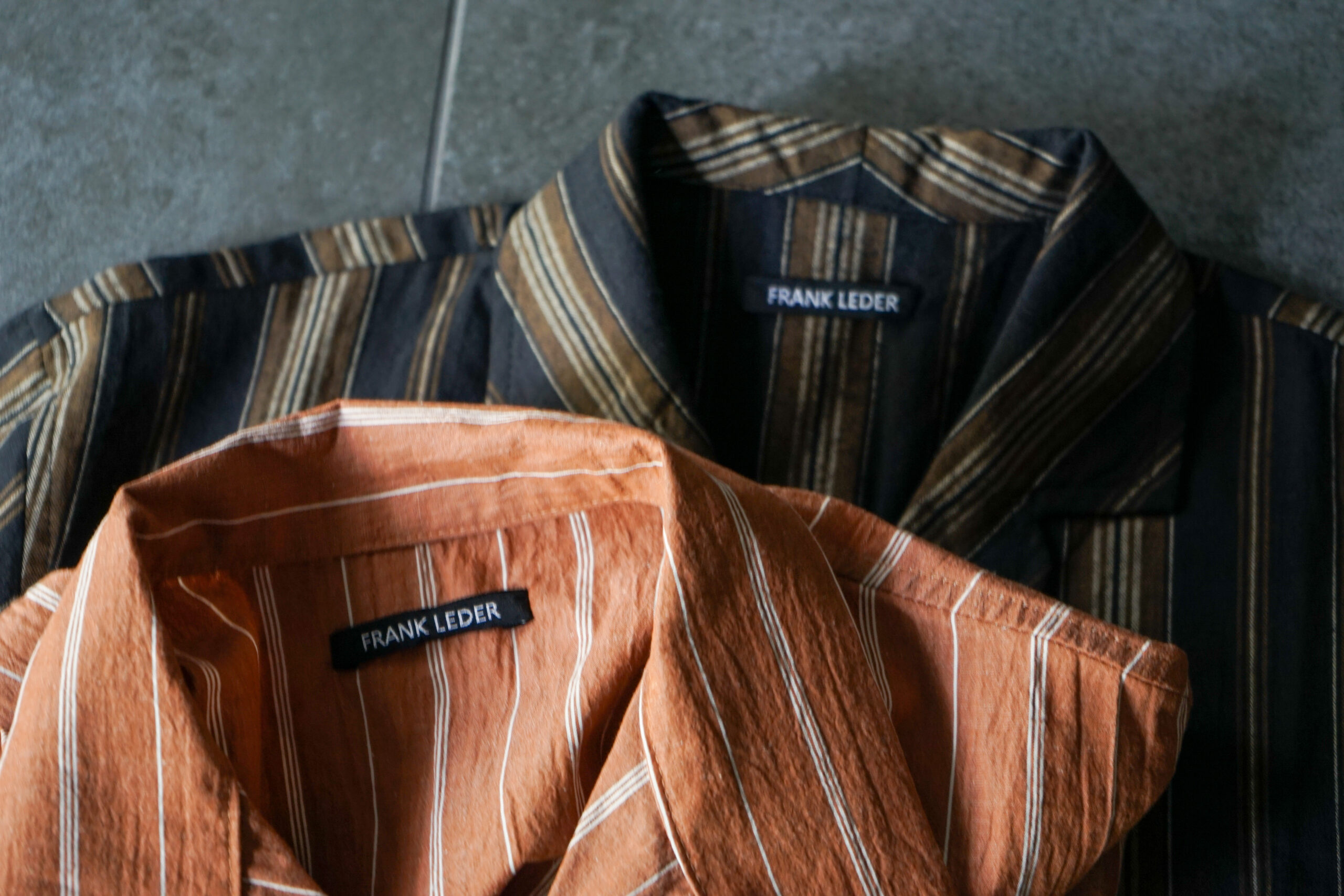 FRANK LEDER 23ss “FAMERS STRIPED FRONT POCKET SHIRT” 