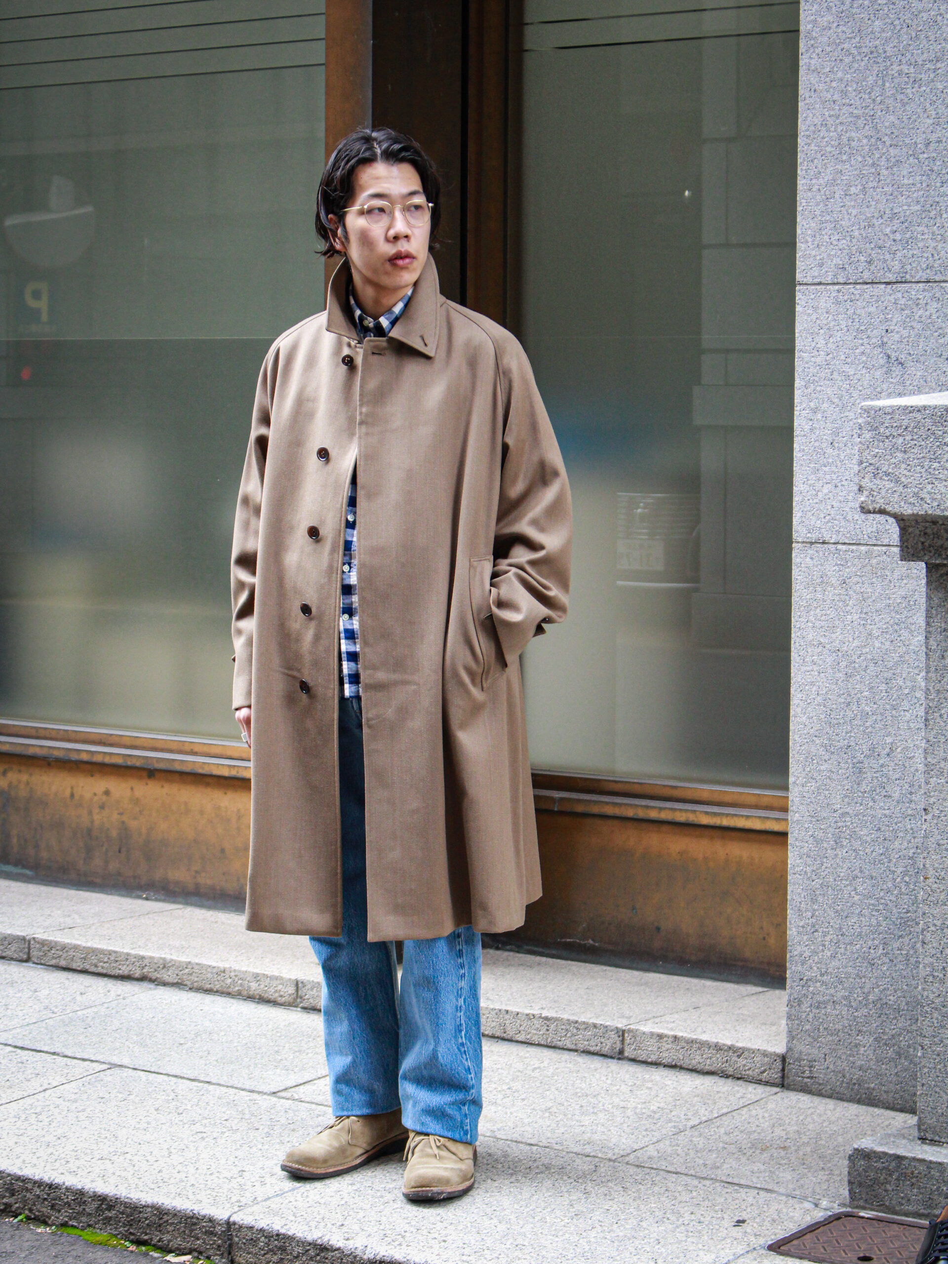 ANATOMICA TRENCH COVERT CLOTH NAVY 44 | nate-hospital.com