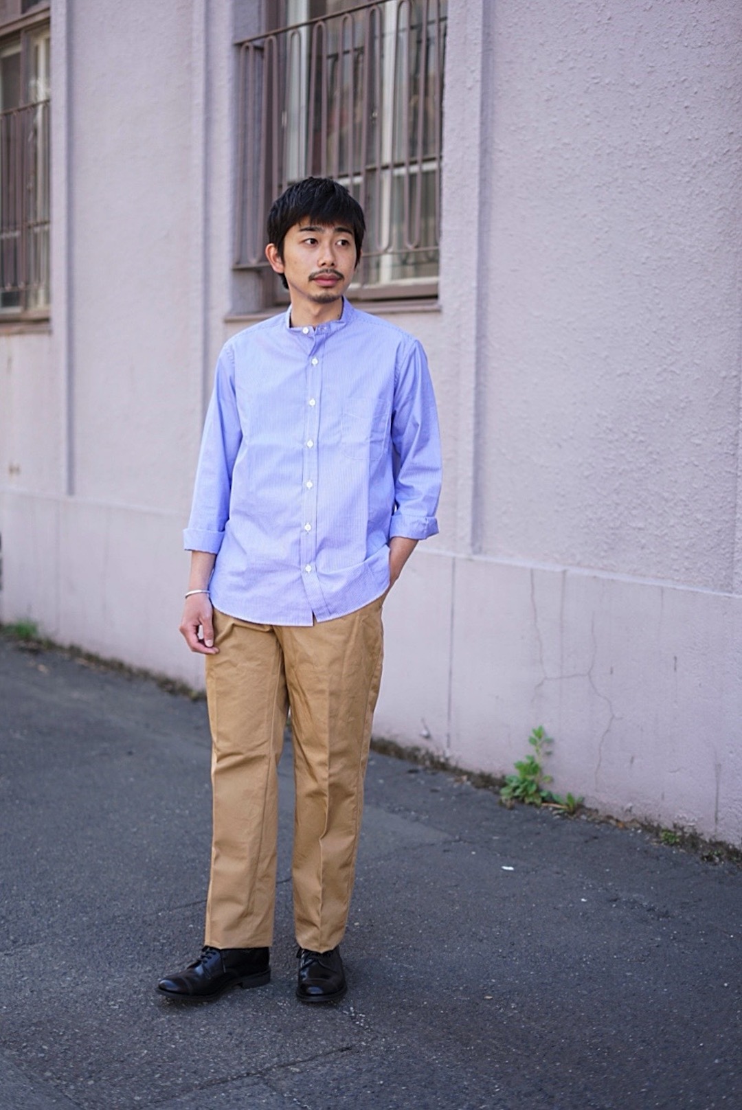 James Mortimer Band Collar Shirts “Thomas Mason” | ARCH 市電通り