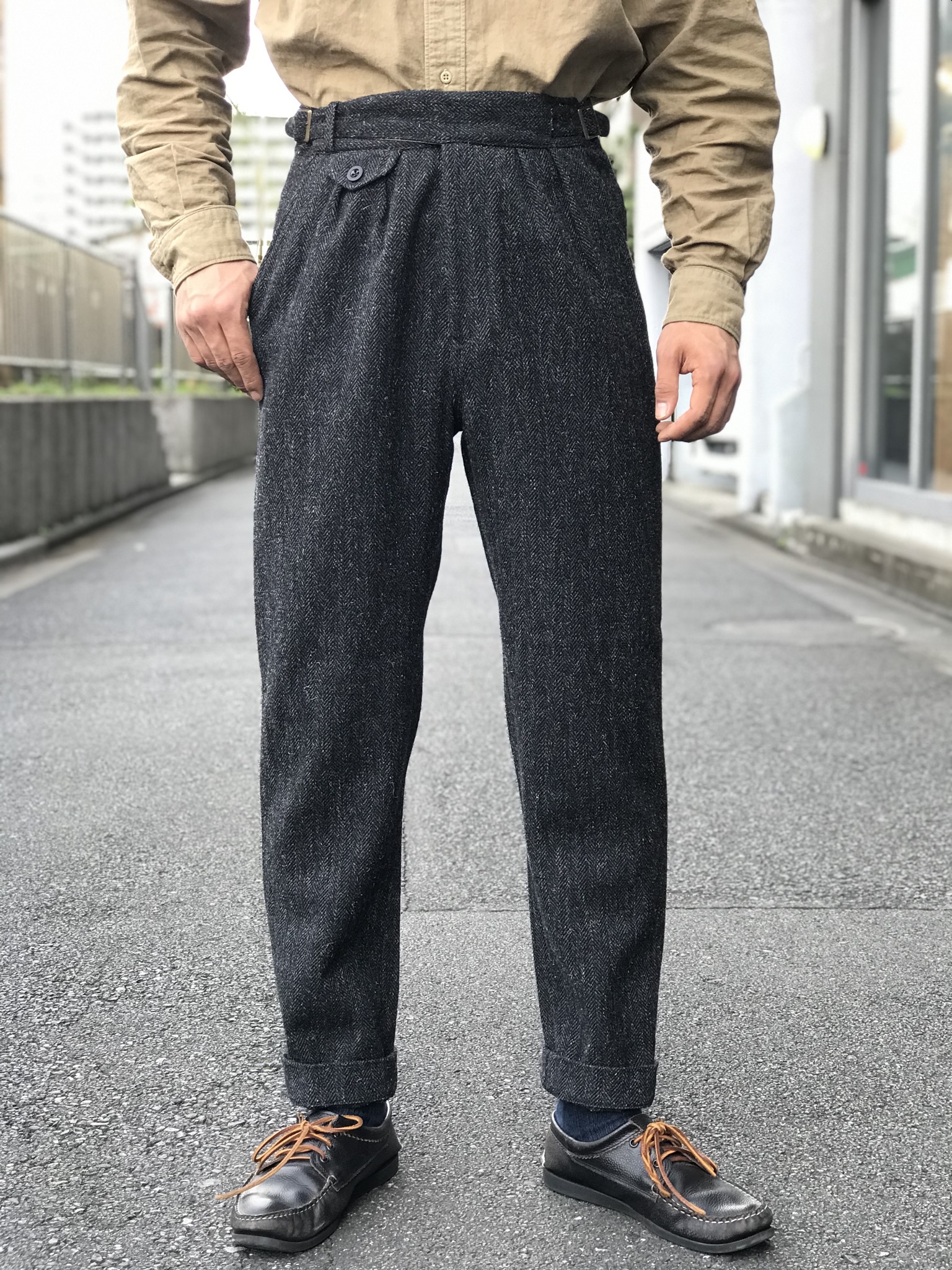 W83股下73裾幅18cmケネスフィールド　GURKAⅡ TROUSERS FOX HERRINGBONE