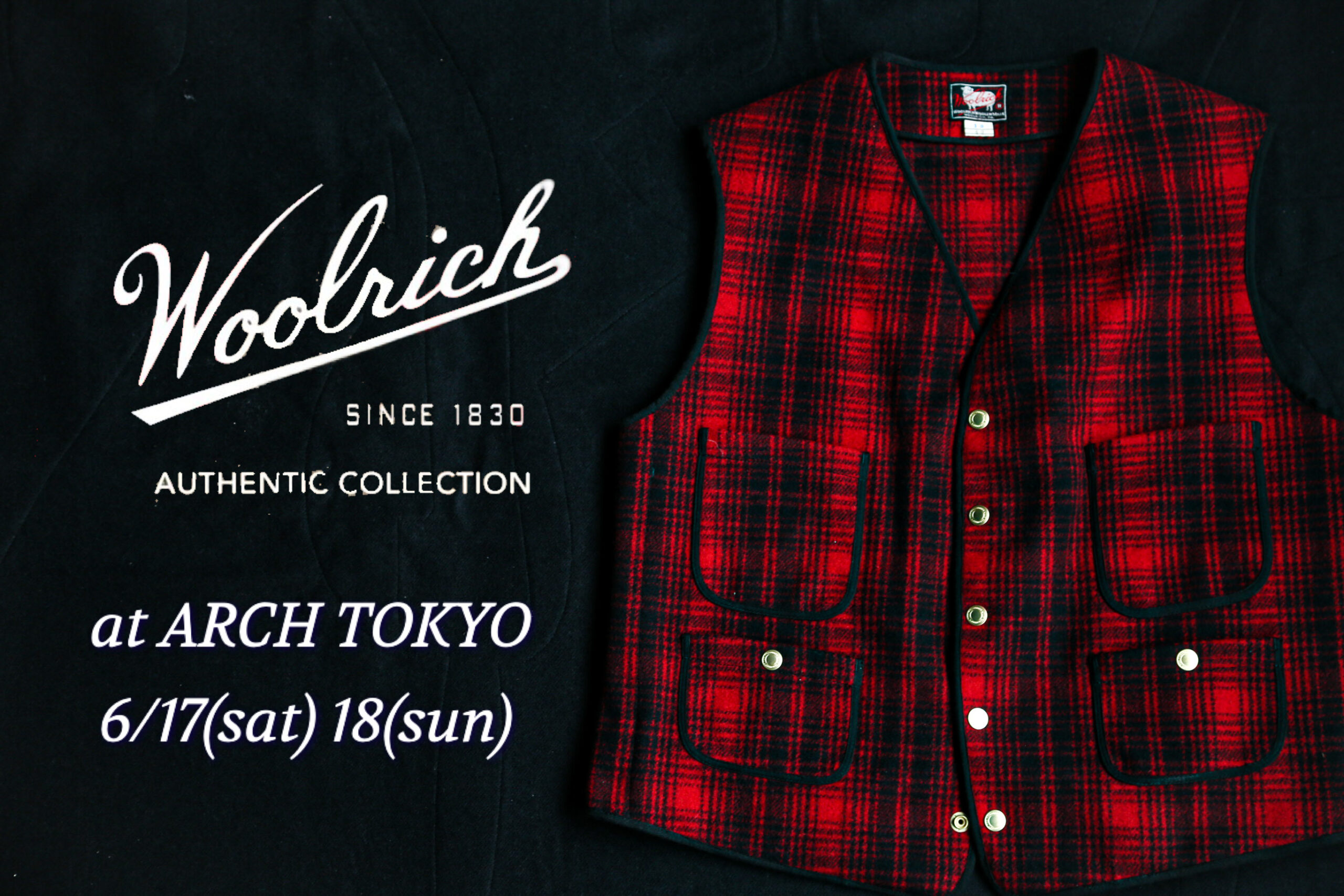 WOOL RICH AUTHENTIC COLLECTION / No.13 HUNTING VEST | ARCH TOKYO