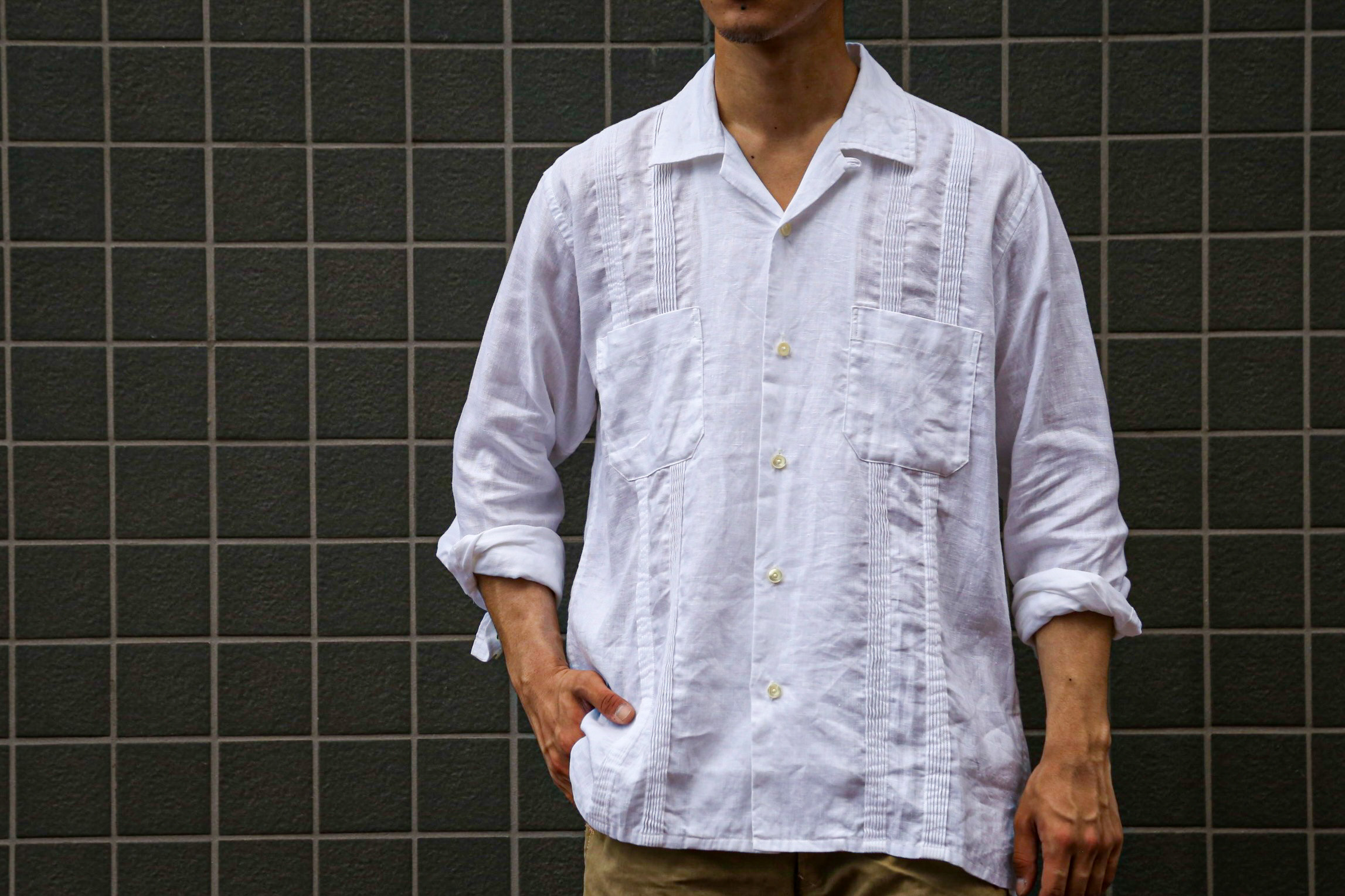 MOJITO アブサンシャツ M MOJITO(モヒート)/ABSHINTH SHIRT Bar.2.0 : Linen Check