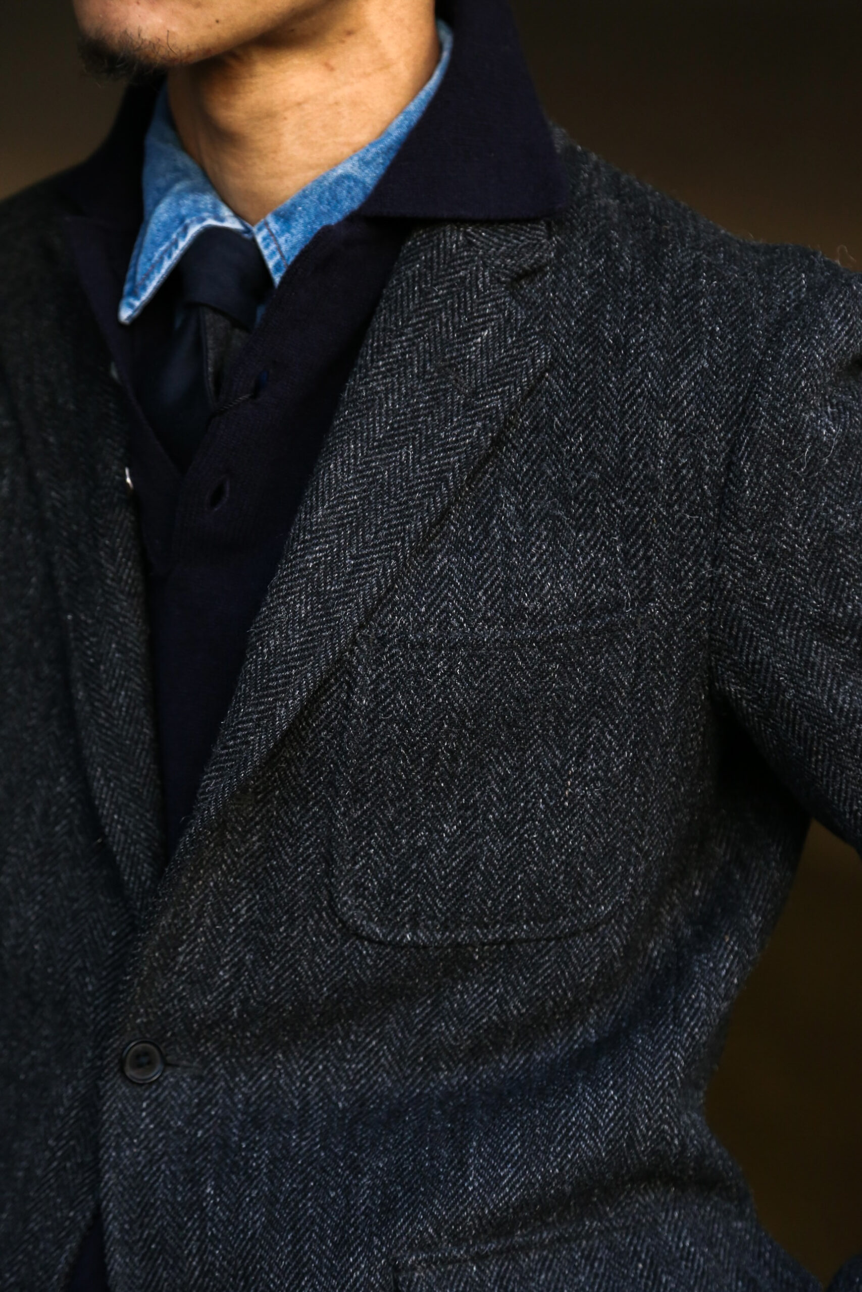 KENNETH FIELD “50s SPORTS COAT & 2P TROUSER” FOX HERRINGBONE 