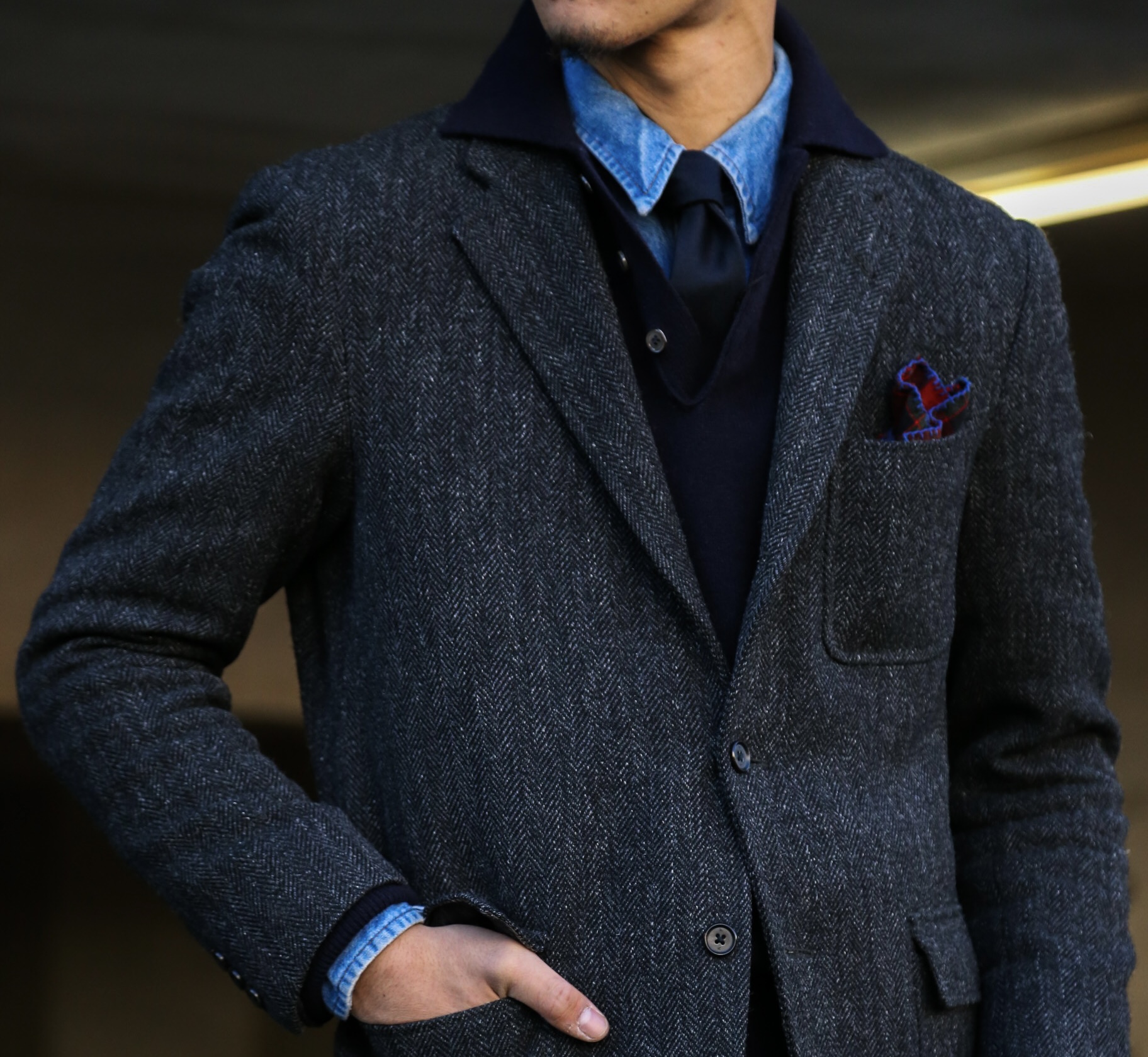 KENNETH FIELD “50s SPORTS COAT & 2P TROUSER” FOX HERRINGBONE | ARCH TOKYO