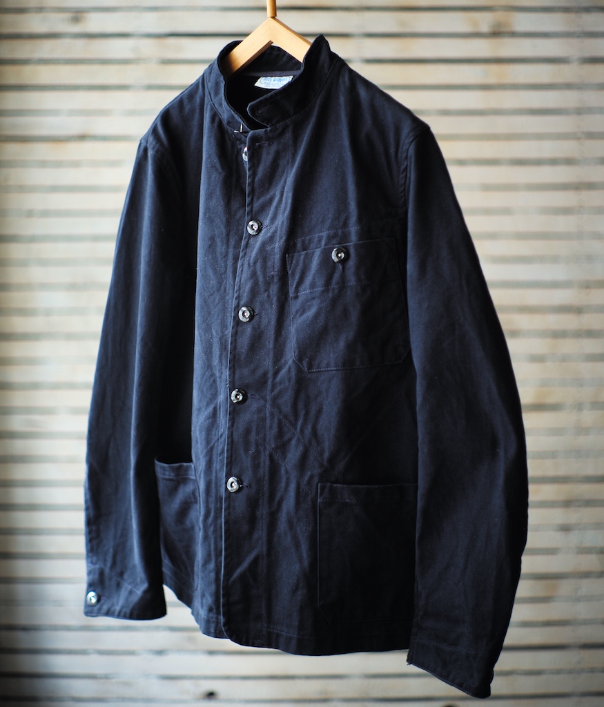 白 フリル付 Arch/British Work Jacket ブリティッシュワーク