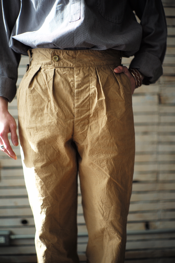 Arch Scottish Navy Trousers コットンパンツ-