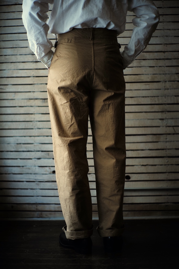 Arch Scottish Navy Trousers コットンパンツ-