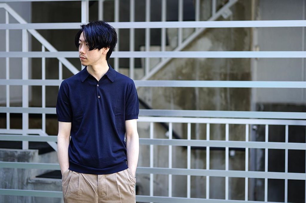 JOHN SMEDLEY ジョンスメドレー ポロシャツ ADRIAN ネイビー-