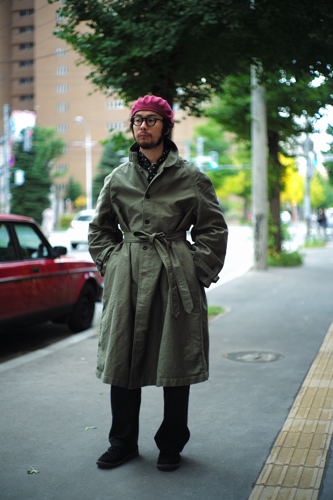 OUTIL L´ECHOPPE別注 MANTEAU UZES モールスキンコート-