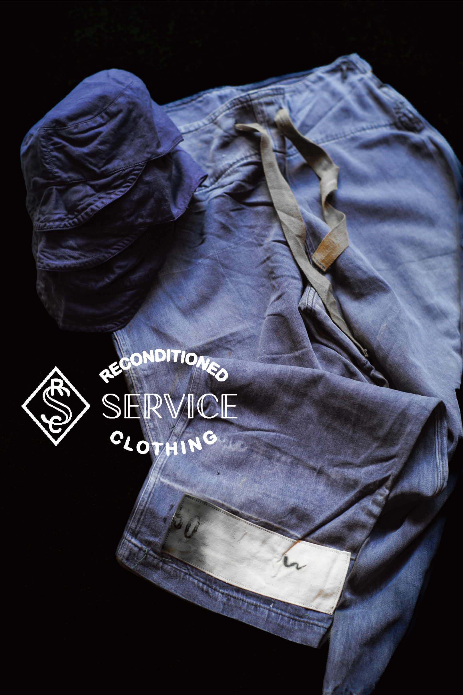 RECONDITIONED SERVICE CLOTHING / ROF WORK TROUSERS , FRENCH ARMY 
