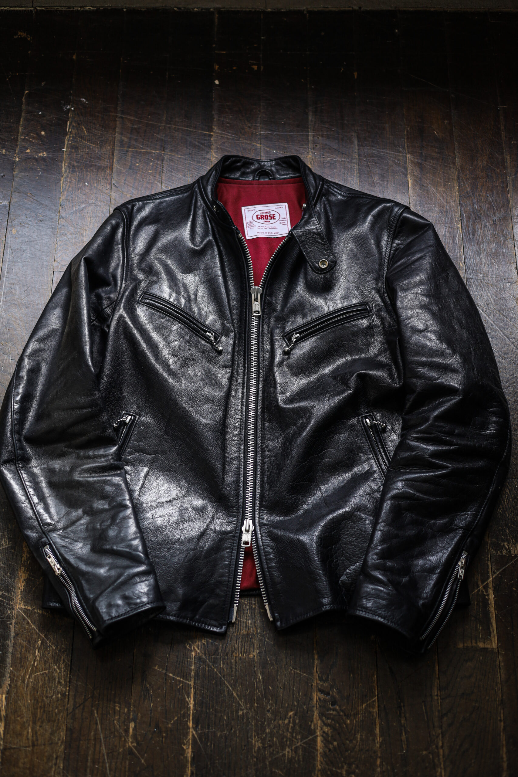 [美品] JAMES GROSE ジェームスグロース　デカルト　40 ライダース 美品] JAMES GROSE ジェームスグロース デカルト 40 ライダース