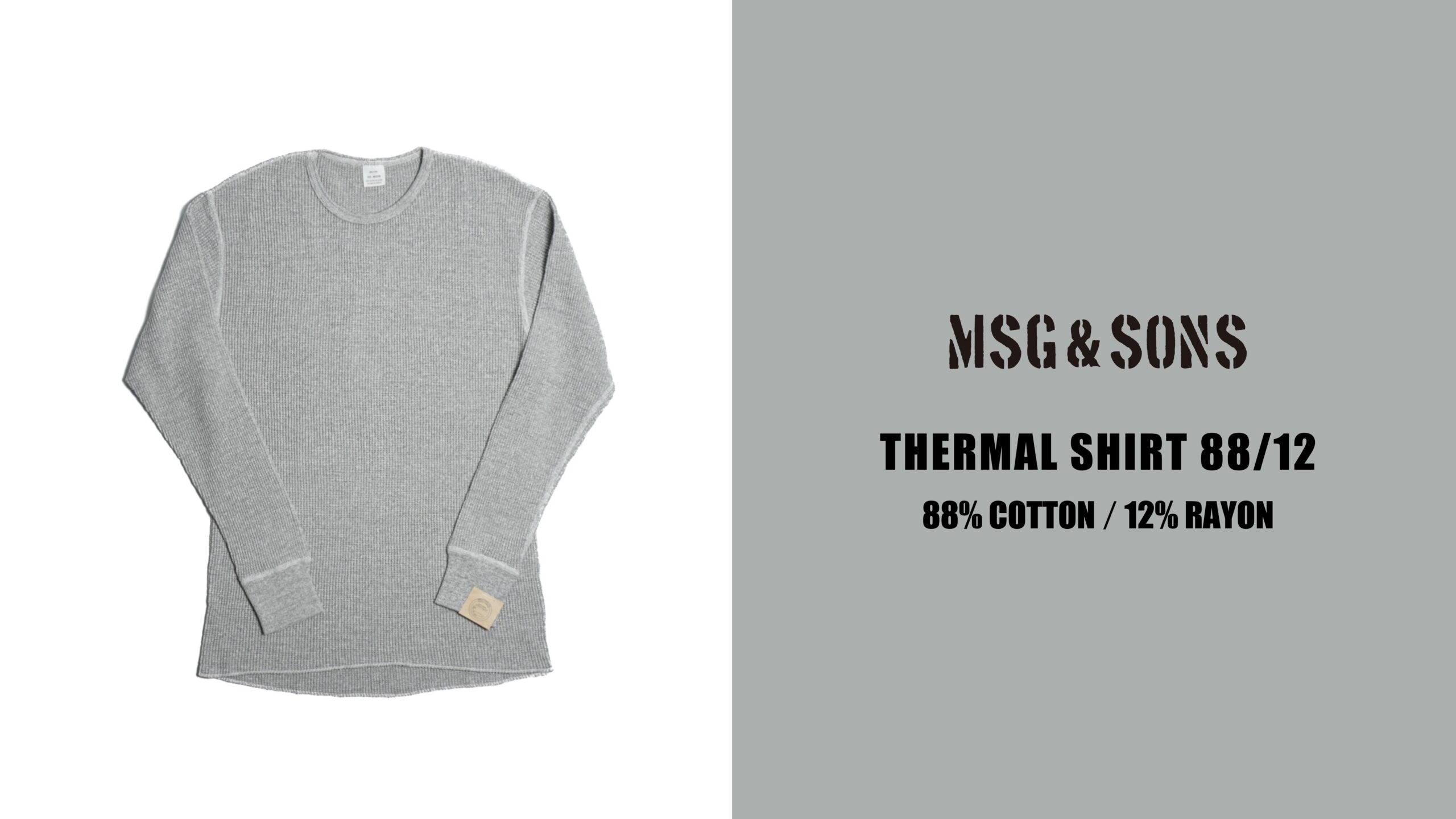 MSG & SONS THERMAL SHIRT 88/12