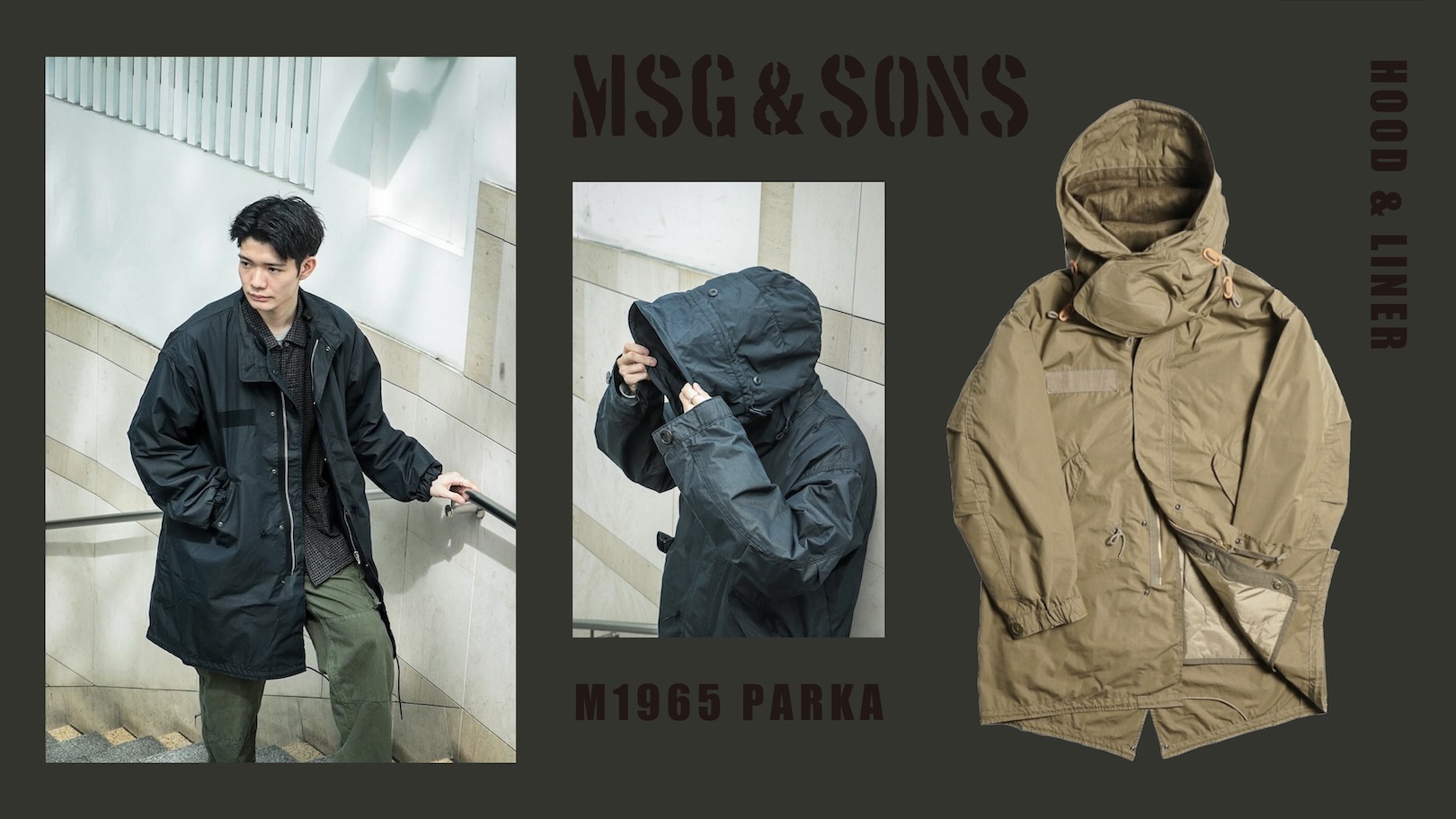 MSG&SONS M1965 PARKA, LINER, HOOD