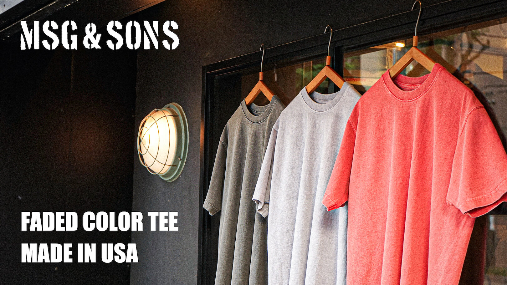 MSG & SONS FADED COLOR TEE MADE IN USA