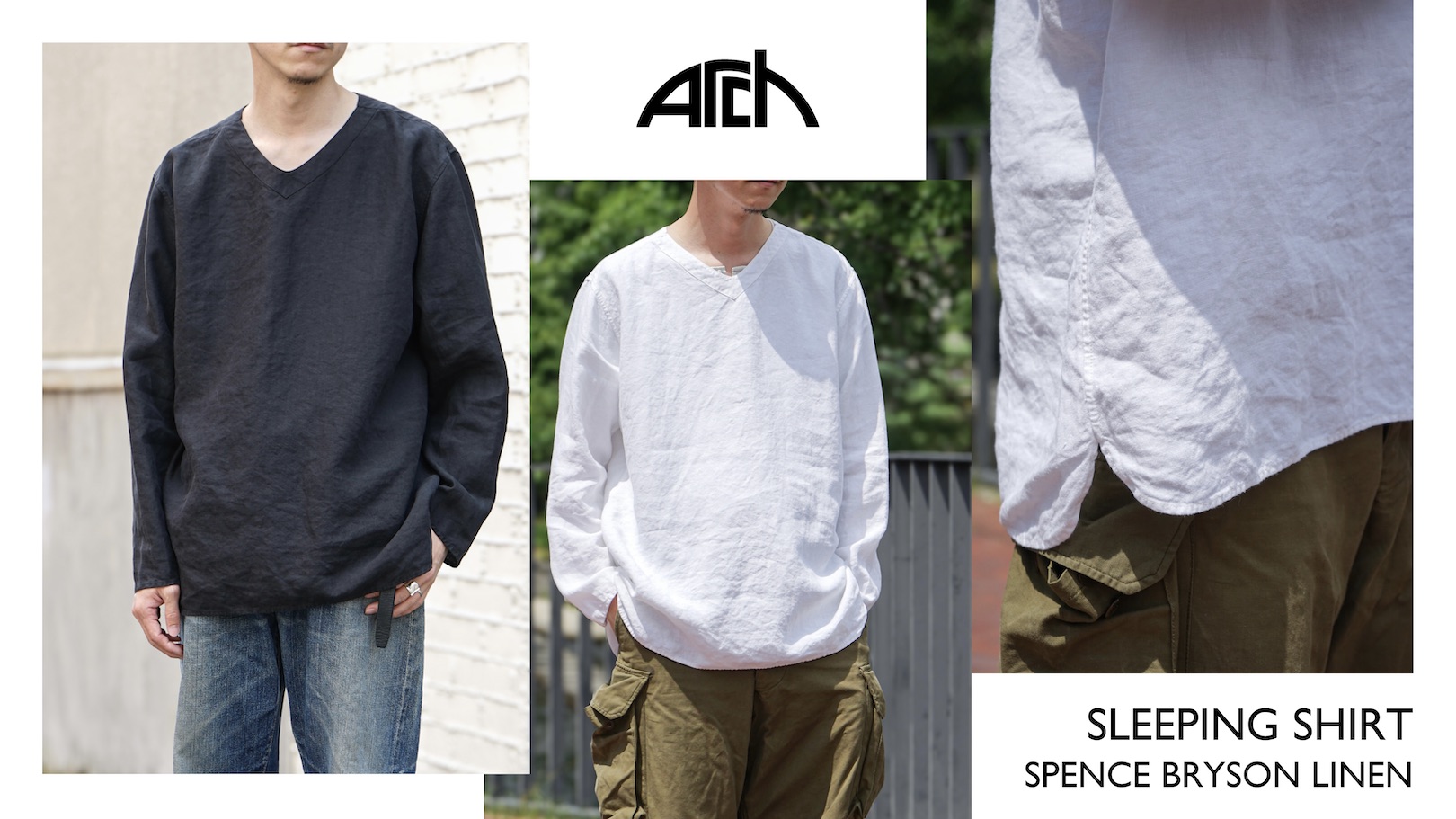Arch SLEEPING SHIRT SPENCE BRYSON LINEN