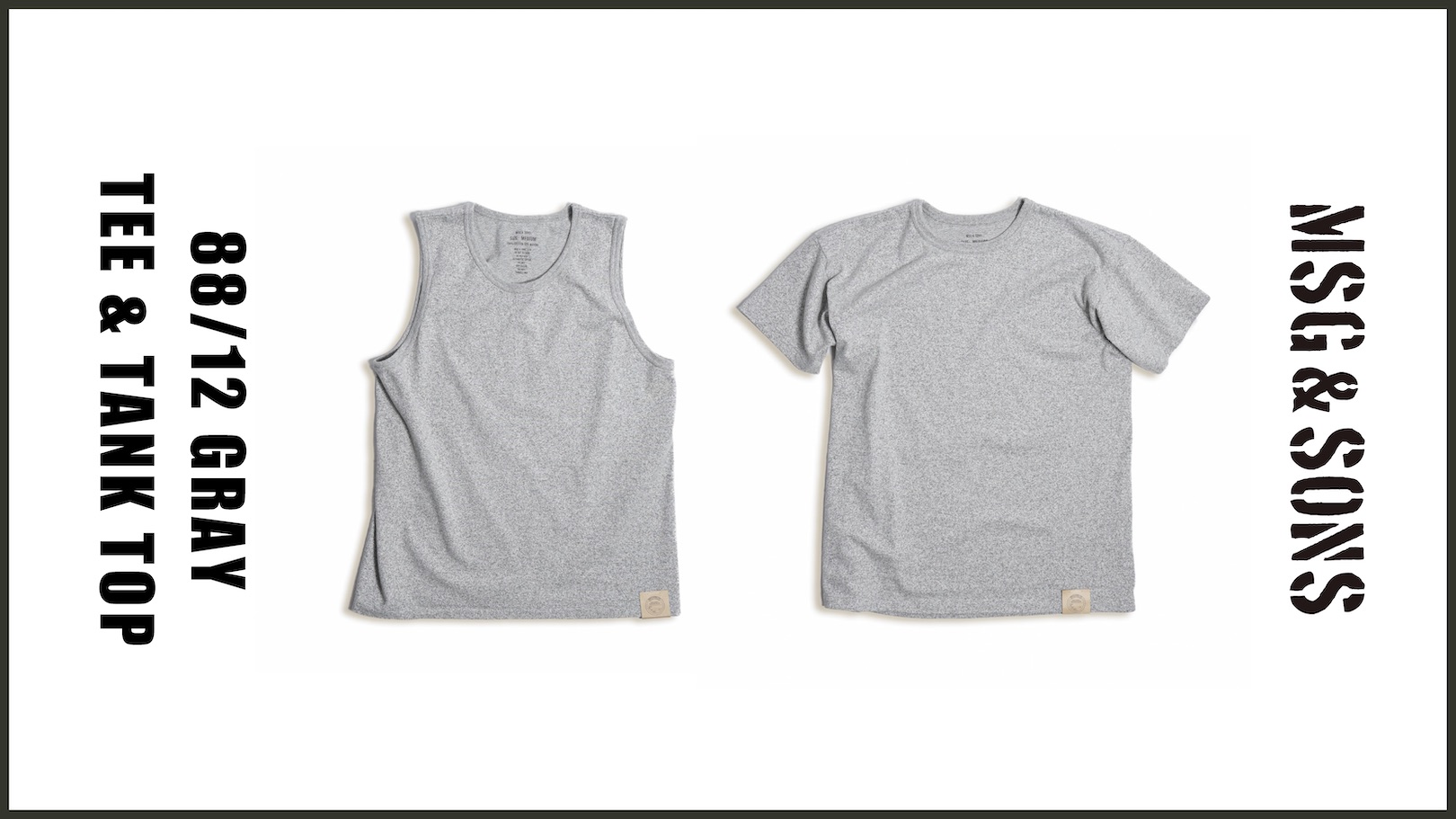 MSG & SONS 88/12 GRAY TEE SHIRT and TANK TOP