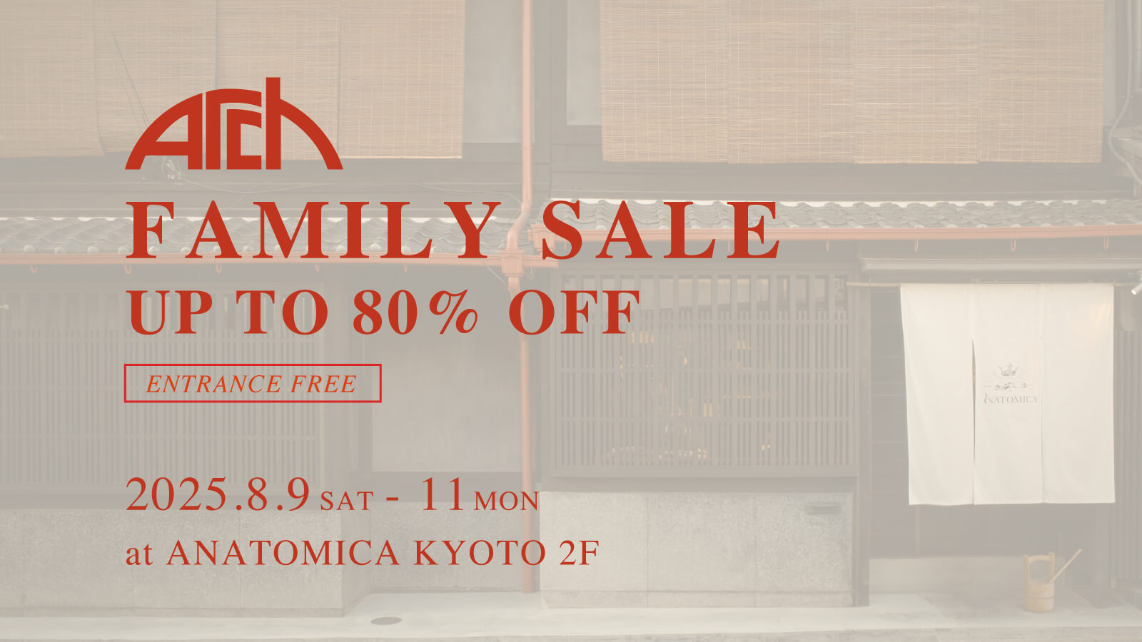 MISANGA FAMILY SALE at ANATOMICA KYOTO 2F