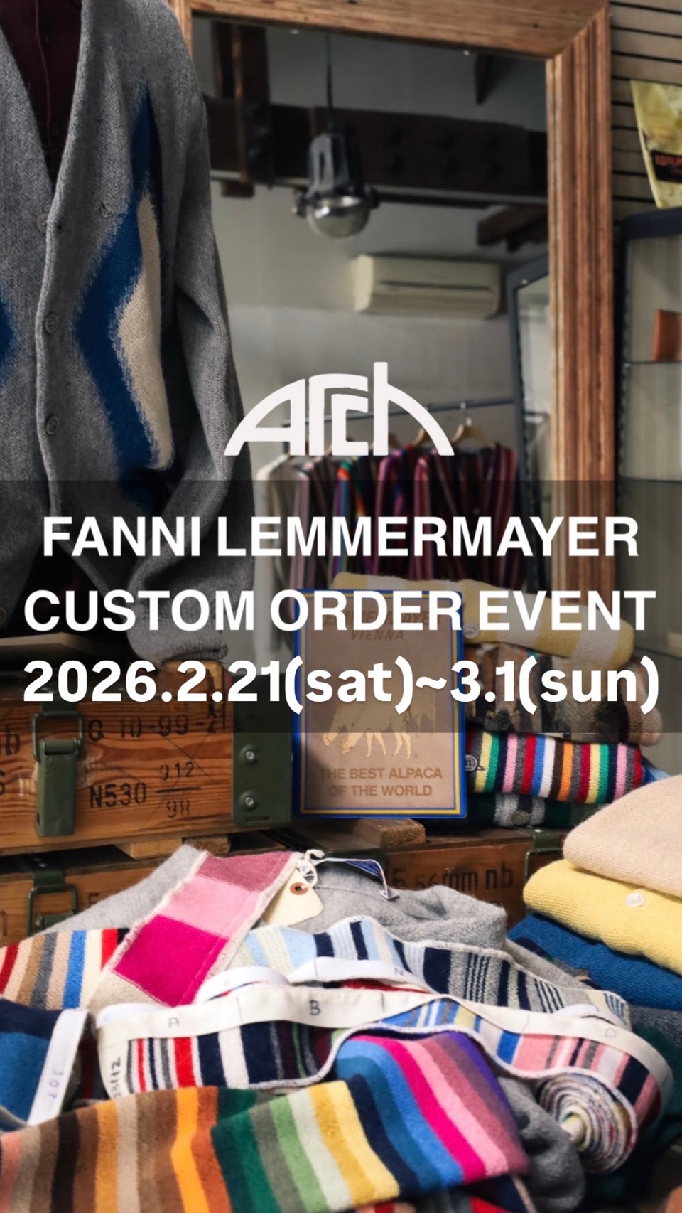 FANNI LEMMERMAYER ファンニレマメイヤー オーストリア製 BEAMS CUSTOM ORDER ALPACA STRIPE KNIT VEST パール編み 4色ストライプ アルパカニットベスト オーダーサイズ MULTI セーター トップス【中古】【FANNI LEMMERMAYER】 俺のビームスバトン< FANNI LEMMERMAYER＞｜ビームス ハウス 丸の内｜BEAMS