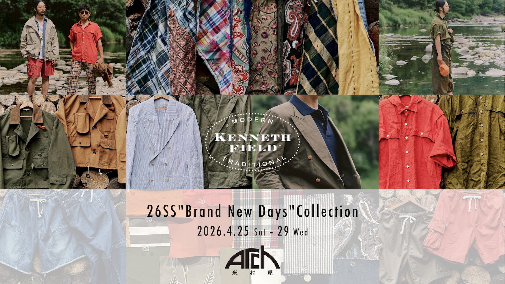KENNETH FIELD 26SS “Brand New Days”  Collection at ARCH 米村屋