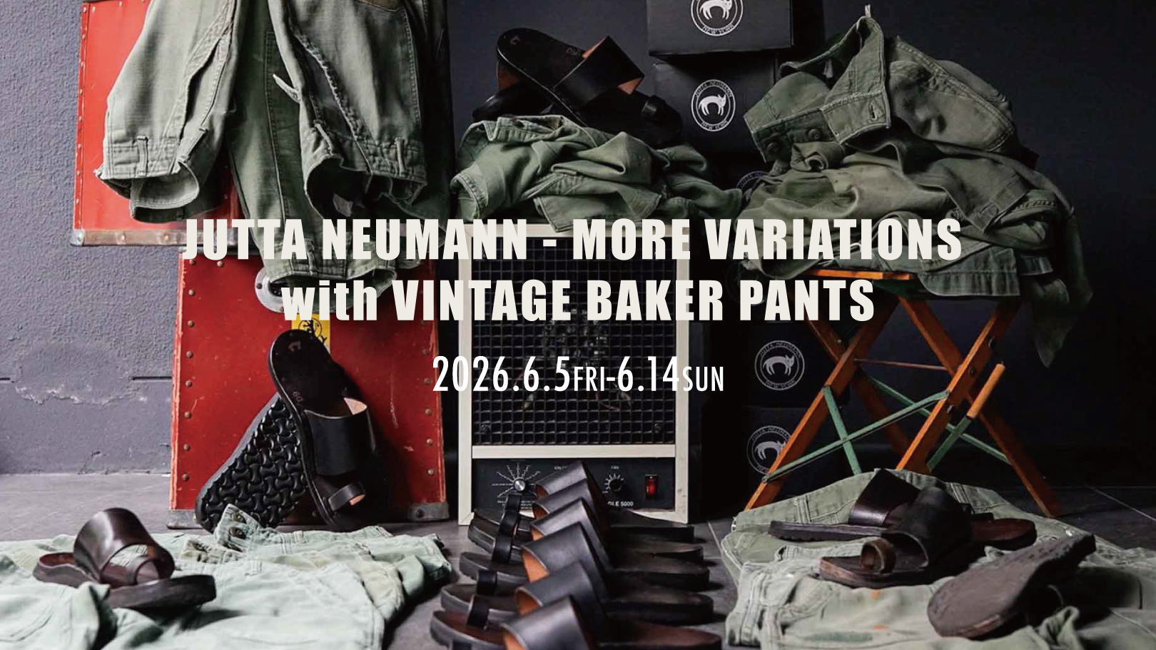 JUTTA NEUMANN – MORE VARIATIONS with VINTAGE BAKER PANTS at ARCH南青山