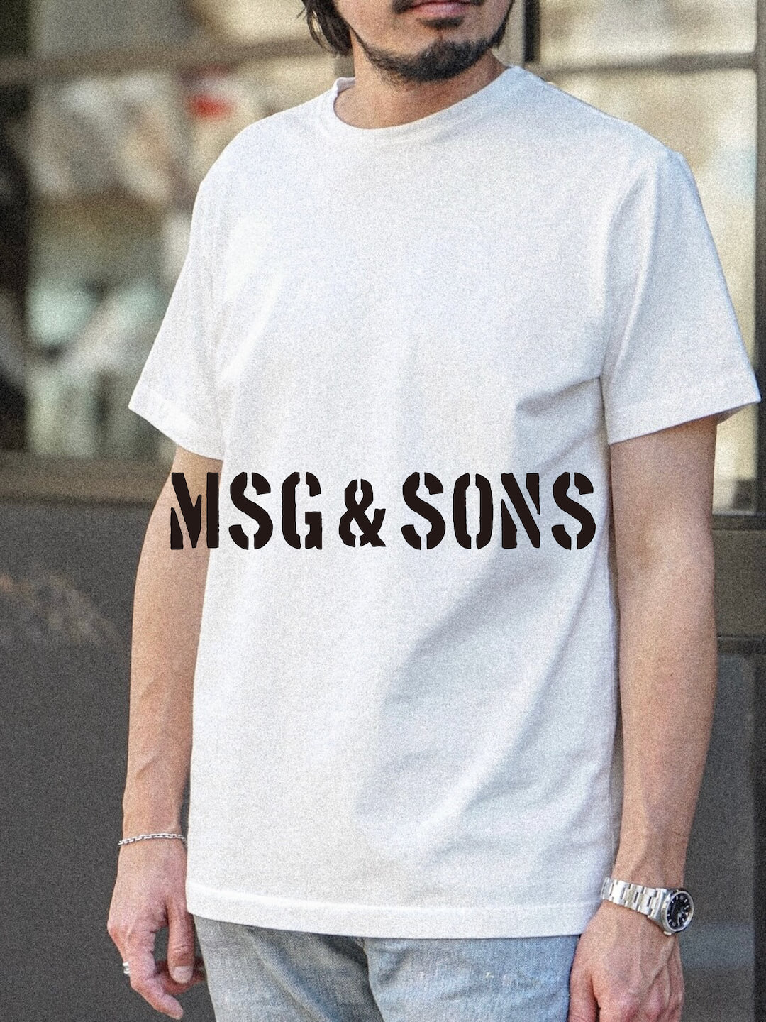 msg white tee