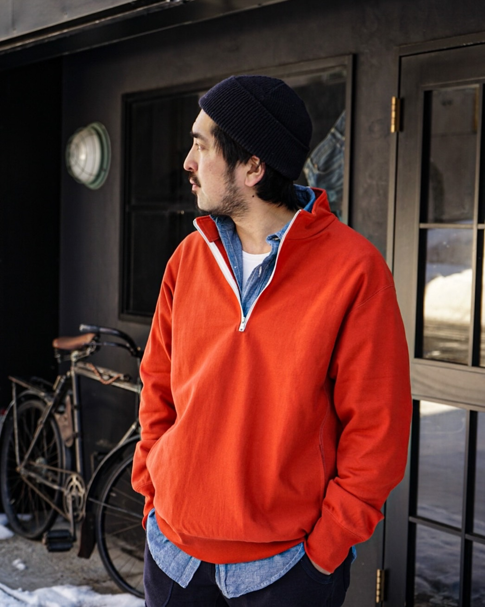 A VONTADE / HALF ZIP STAND COLLAR SWEAT | ARCH 米村屋