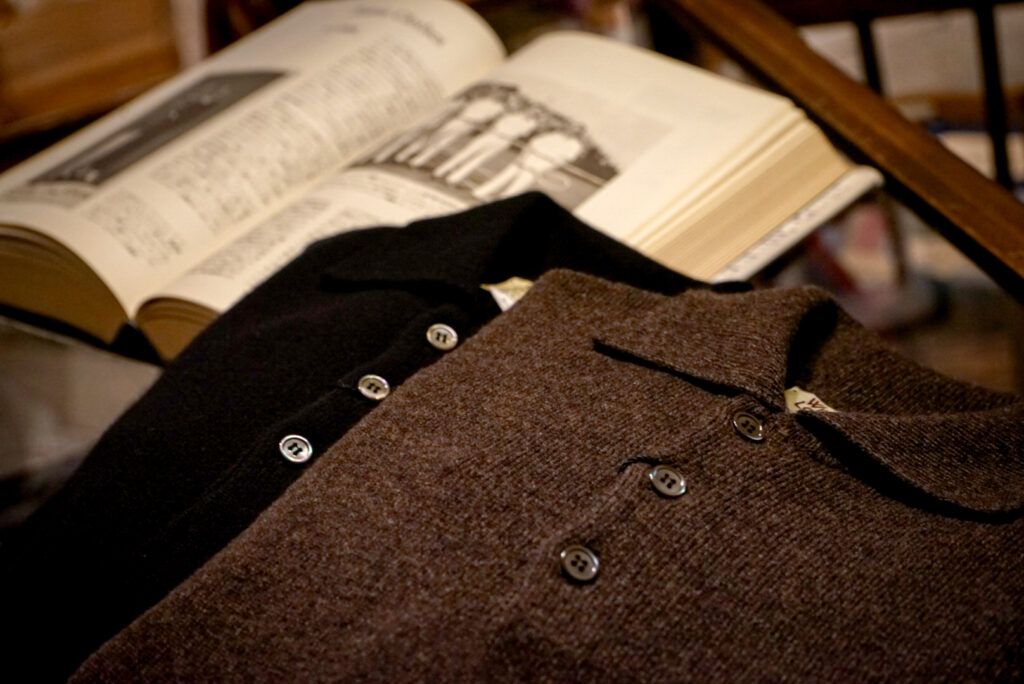 WILLIAM LOCKIE ×KENNETH FIELD / Lambs Wool Polo Collar Knit | ARCH 米村屋